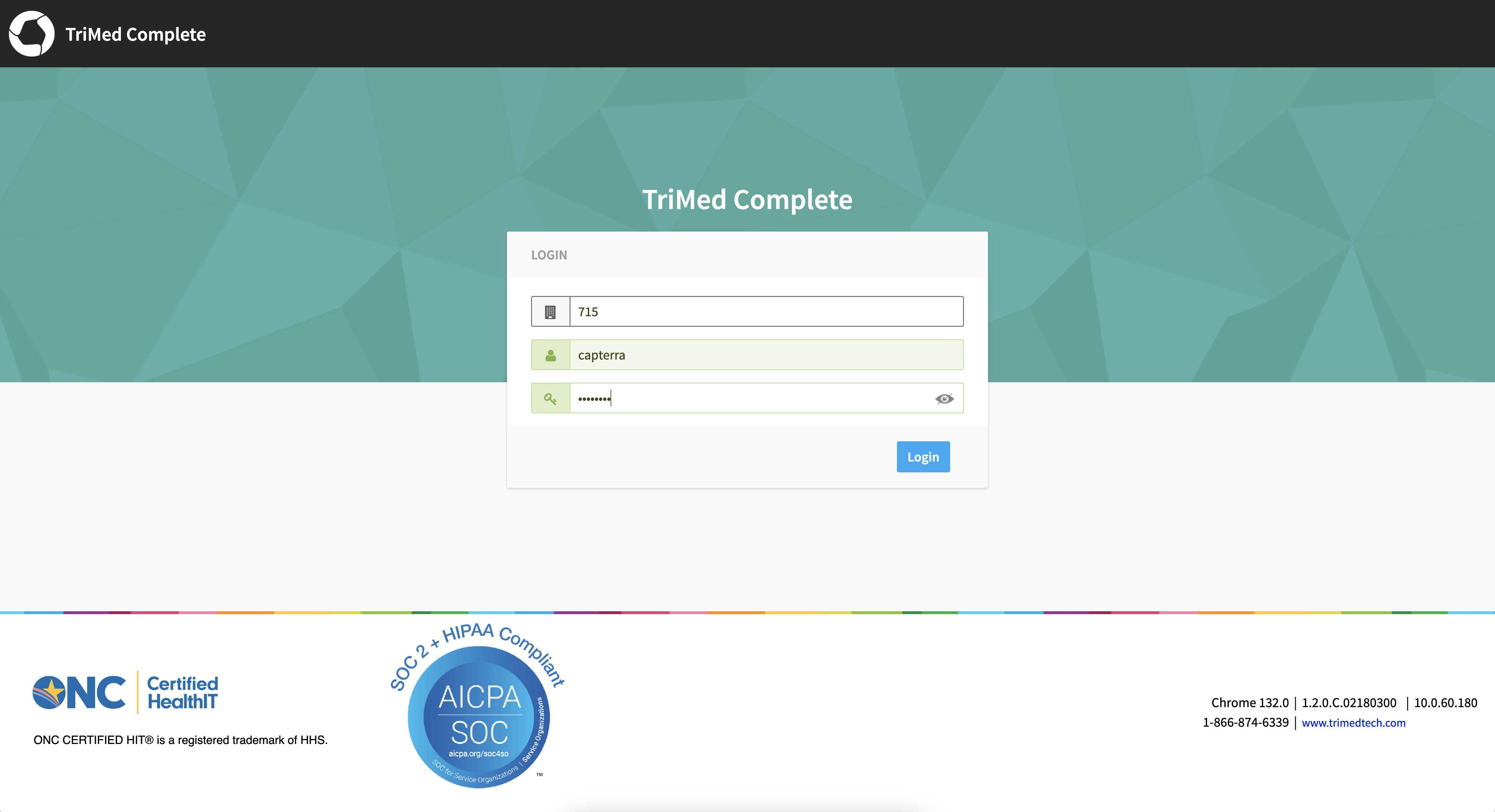 screenshot of TriMed Complete